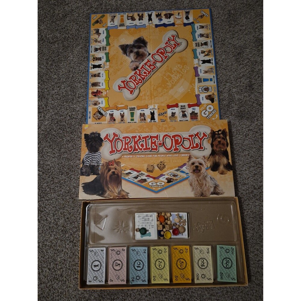 Late For the Sky: Yorkie-Opoly Monopoly Board Game Complete